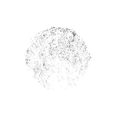 Beyaz arka planda siyah nokta. grunge soyut el boyaması ögesi 