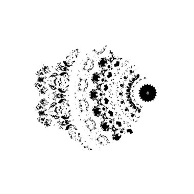 Beyaz arka planda siyah mürekkep fırça sıyrık