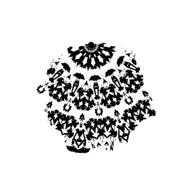 Beyaz arka planda siyah mürekkep fırça sıyrık