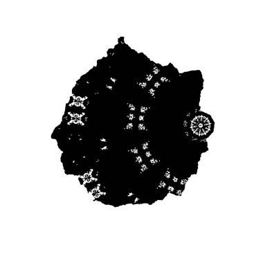 Beyaz arka planda soyut siyah beyaz şekil. Vektör illüstrasyonu  