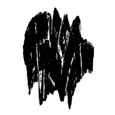 Beyaz arka planda soyut siyah beyaz şekil. Vektör illüstrasyonu  