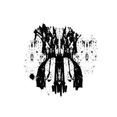 Beyaz arka planda soyut siyah beyaz şekil. Vektör illüstrasyonu  