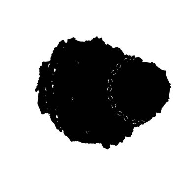 Beyaz arka planda soyut siyah beyaz şekil. Vektör illüstrasyonu  