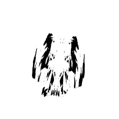 Beyaz arka planda soyut siyah beyaz şekil. Vektör illüstrasyonu  