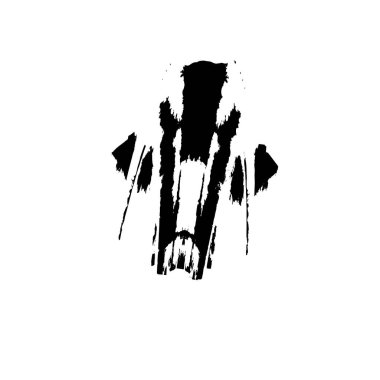 Beyaz arka planda soyut siyah beyaz şekil. Vektör illüstrasyonu  