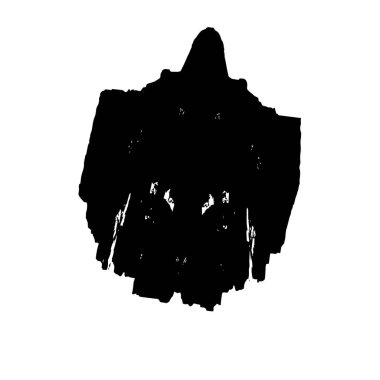 Beyaz arka planda soyut siyah beyaz şekil. Vektör illüstrasyonu  