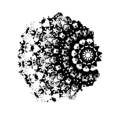 Beyaz arka planda soyut siyah beyaz şekil. Vektör illüstrasyonu  