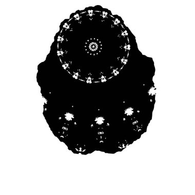 Beyaz arka planda soyut siyah beyaz şekil. Vektör illüstrasyonu  