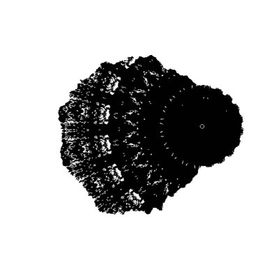 Beyaz arka planda soyut siyah beyaz şekil. Vektör illüstrasyonu  