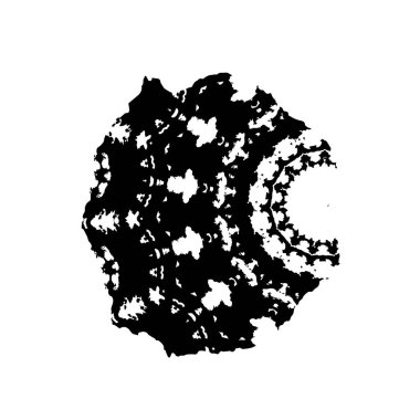 Beyaz arka planda soyut siyah beyaz şekil. Vektör illüstrasyonu  