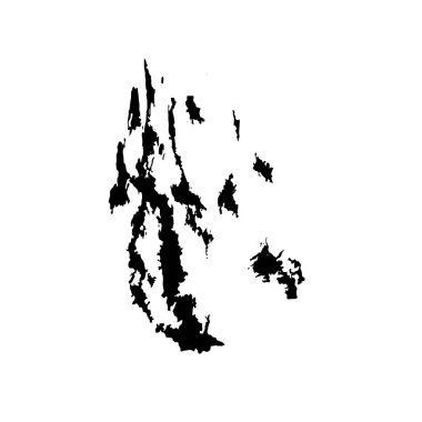 Beyaz arka planda soyut siyah beyaz şekil. Vektör illüstrasyonu  