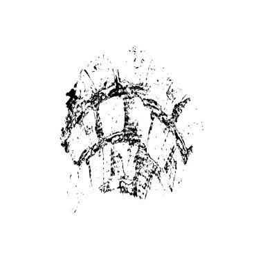 Beyaz arka planda soyut siyah beyaz şekil. Vektör illüstrasyonu  