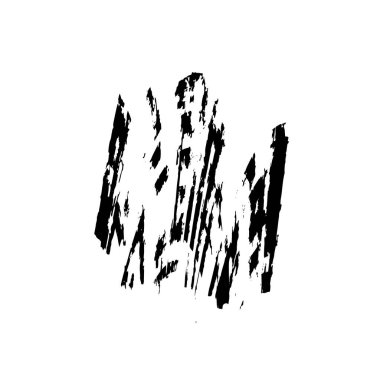 Beyaz arka planda soyut siyah beyaz şekil. Vektör illüstrasyonu  