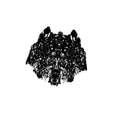 Beyaz arka planda soyut siyah beyaz şekil. Vektör illüstrasyonu  