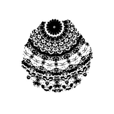 Beyaz arka planda soyut siyah beyaz şekil. Vektör illüstrasyonu  