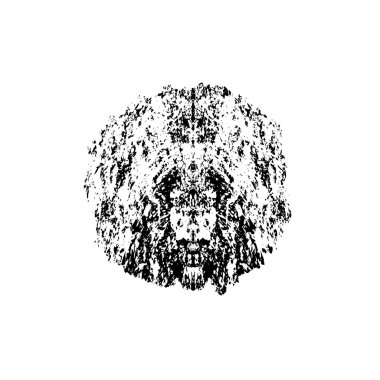 Beyaz arka planda siyah nokta. grunge soyut el boyaması ögesi 