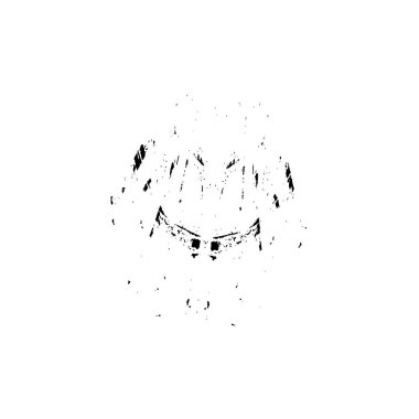 Beyaz arka planda soyut siyah beyaz şekil. Vektör illüstrasyonu  