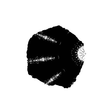 Beyaz arka planda soyut siyah beyaz şekil. Vektör illüstrasyonu  