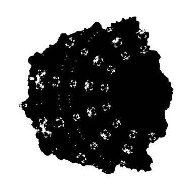 Beyaz arka planda soyut siyah beyaz şekil. Vektör illüstrasyonu  