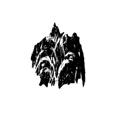 Siyah fırça darbesi ve doku. Grunge vektör soyut el boyalı element. Altı çizili ve sınır tasarımı.