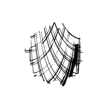 Beyaz arkaplanda soyut şekil. Vektör illüstrasyonu  