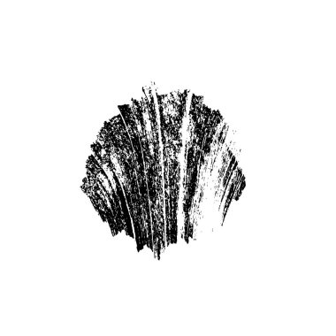 Beyaz arka planda siyah nokta. grunge soyut el boyaması ögesi 