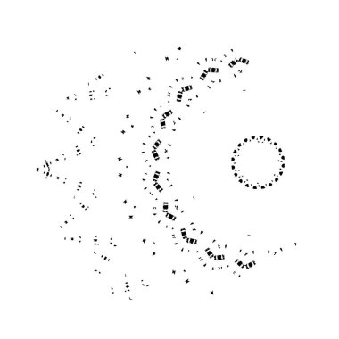 Beyaz arkaplanda soyut şekil. Vektör illüstrasyonu  