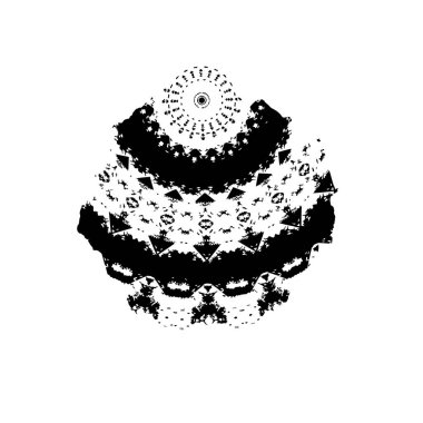 Beyaz arkaplanda soyut şekil. Vektör illüstrasyonu  