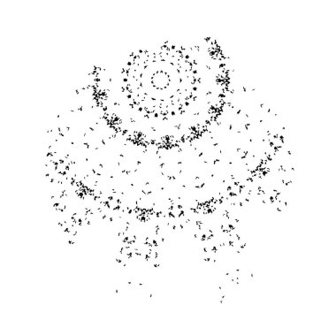 Beyaz arkaplanda soyut şekil. Vektör illüstrasyonu  