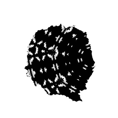 Beyaz arkaplanda soyut şekil. Vektör illüstrasyonu  