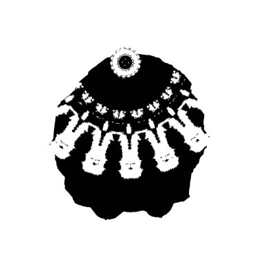 Beyaz arkaplanda soyut şekil. Vektör illüstrasyonu  