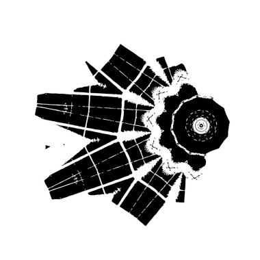 Beyaz arkaplanda soyut şekil. Vektör illüstrasyonu  