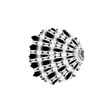 Beyaz arkaplanda soyut şekil. Vektör illüstrasyonu  