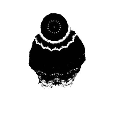 Beyaz arkaplanda soyut şekil. Vektör illüstrasyonu  