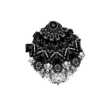 Beyaz arkaplanda soyut şekil. Vektör illüstrasyonu  