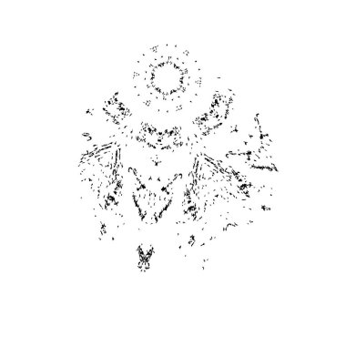 Beyaz arkaplanda soyut şekil. Vektör illüstrasyonu  