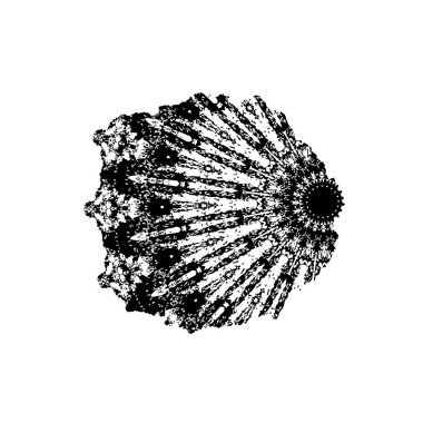 Beyaz arkaplanda soyut şekil. Vektör illüstrasyonu  