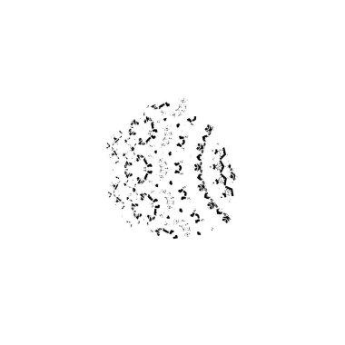 Beyaz arkaplanda soyut şekil. Vektör illüstrasyonu  