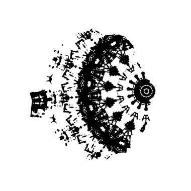 siyah ve beyaz grunge soyut arka plan. vektör illüstrasyonu.         