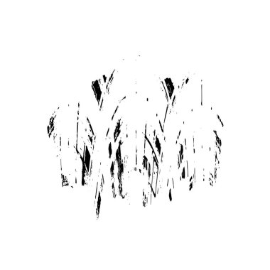 Beyaz arkaplanda soyut grunge siyah nokta izole