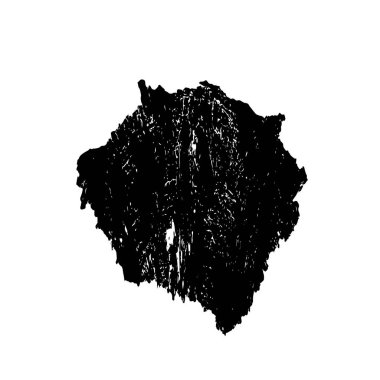 Beyaz arkaplanda soyut grunge siyah nokta izole