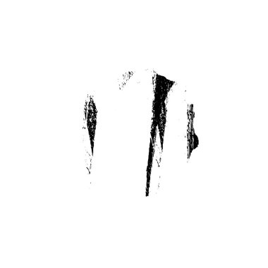 Beyaz arkaplanda soyut grunge siyah nokta izole