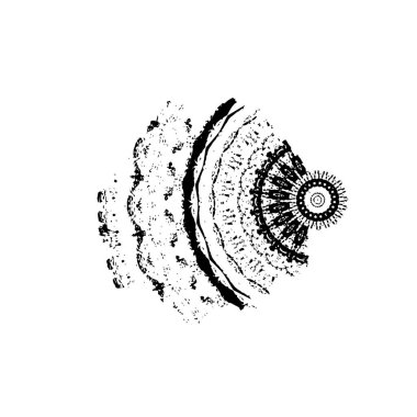 Grunge mürekkep sıçramasının basit illüstrasyonu