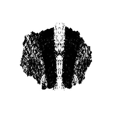 Beyaz arkaplanda soyut grunge siyah nokta izole