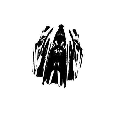 Grunge mürekkep sıçramasının basit illüstrasyonu