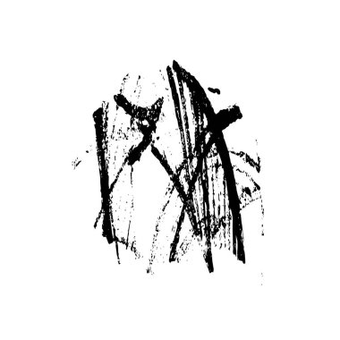 Beyaz arkaplanda soyut grunge siyah nokta izole