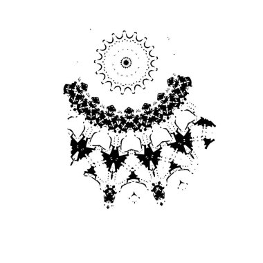 Grunge mürekkep sıçramasının basit illüstrasyonu