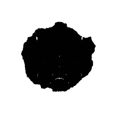 Beyaz arkaplanda soyut grunge siyah nokta izole