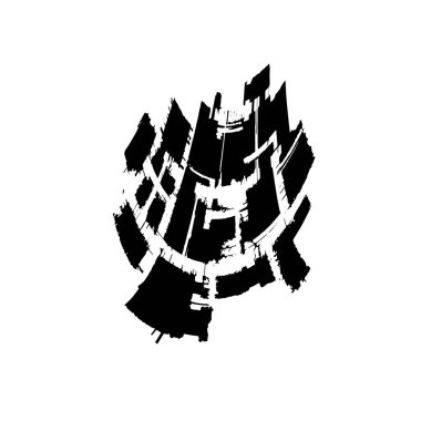 Grunge mürekkep sıçramasının basit illüstrasyonu