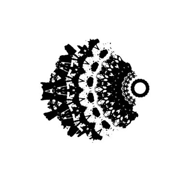 Grunge mürekkep sıçramasının basit illüstrasyonu